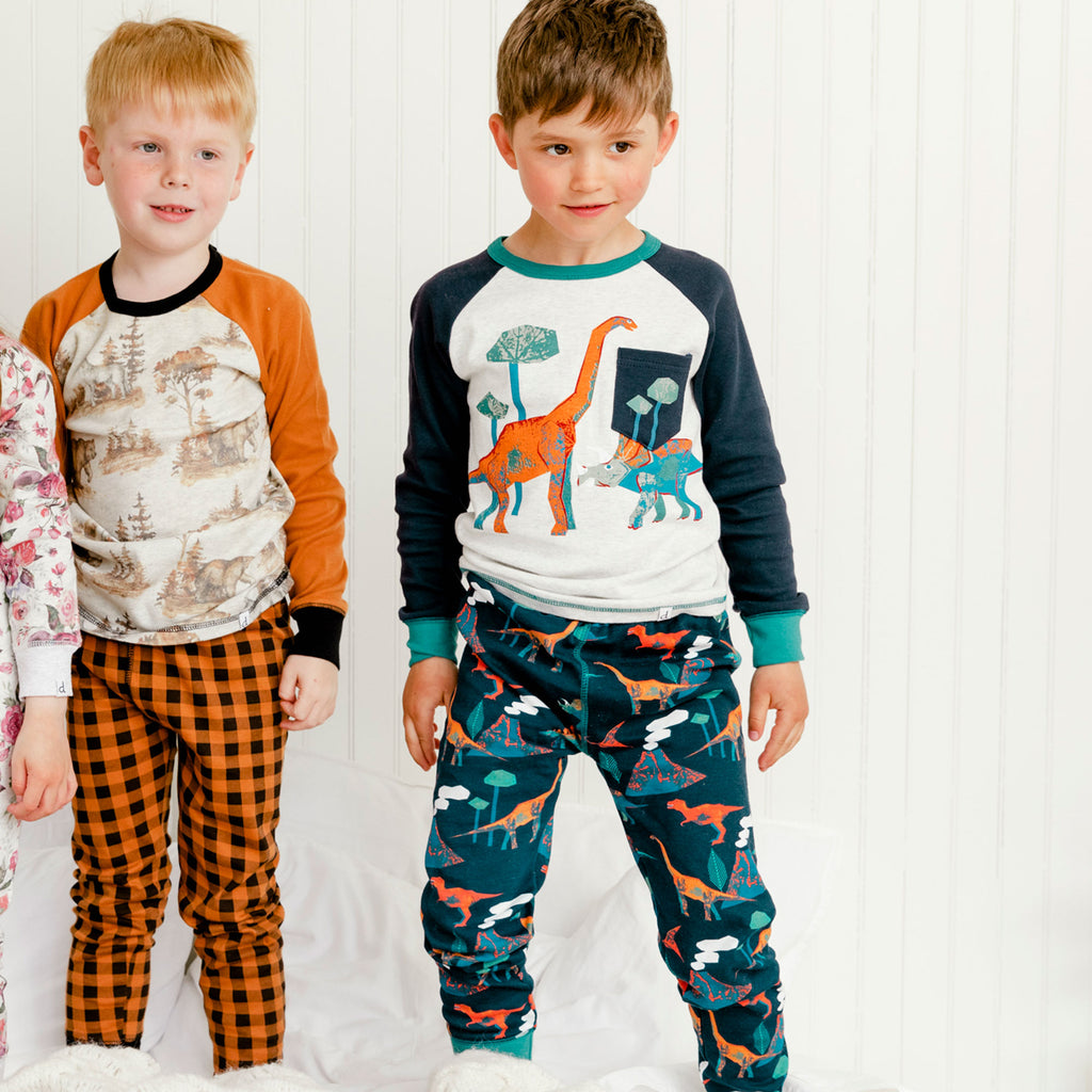 Deux Par Deux Boys Toddlers Kids Juniors Pajamas Organic Cotton Dinosaurs The Plaid Giraffe Childrens Boutique