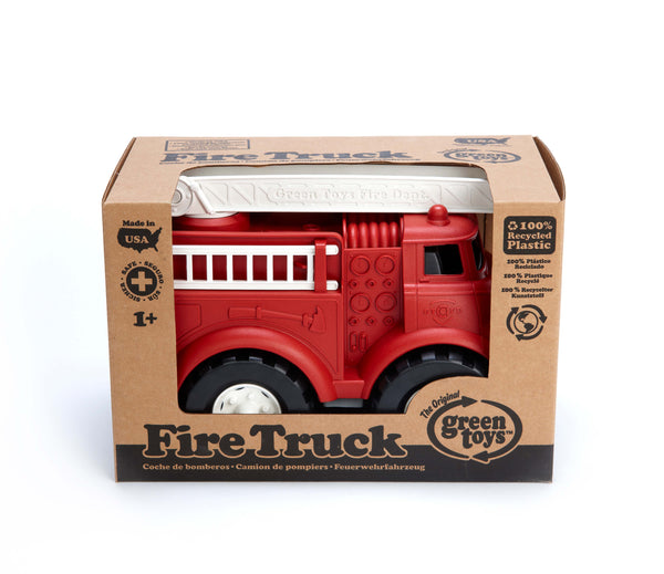Green Toys Toys Pretend Toddlers Kids 100% Recycled Plastic Fire Truck The Plaid Giraffe Childrens Boutique