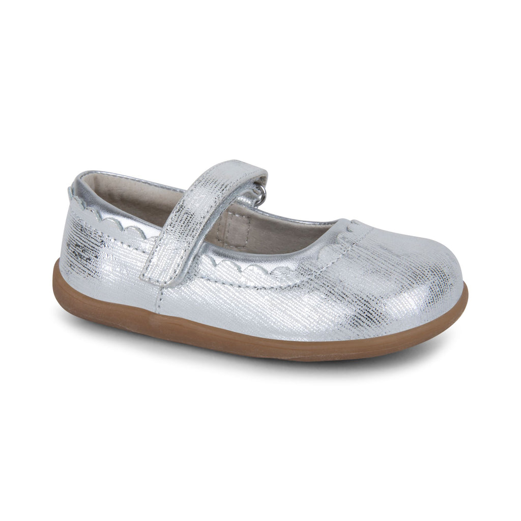 See Kai Run Girls Toddlers Kids Mary Jane Shoe Silver The Plaid Giraffe Childrens Boutique