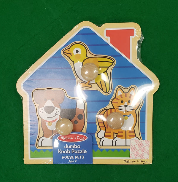 Melissa & Doug Girls Boys Infants Toddlers Kids Learning Toys Puzzle Animals Pets Jumbo Knob The Plaid Giraffe Childrens Boutique