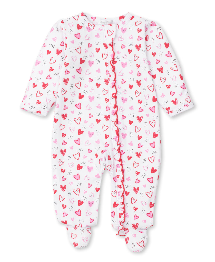 Kissy Kissy Girls Boys Infants Footie Sleeper Sleepwear Nightwear Hearts The Plaid Giraffe Childrens Boutique