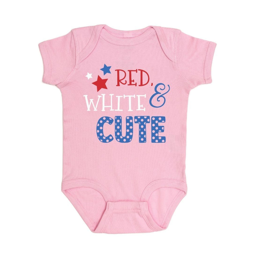 Sweet Wink Girls Infants Onesie Bodysuit Fourth of July Patroitic The Plaid Giraffe Childrens Boutique
