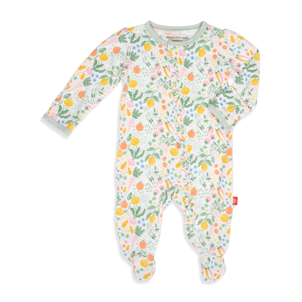 Magnetic Me Girls Infants Footie Sleeper Sleepwear Nightwear Fruits Veggies Vegetables The Plaid Giraffe Childrens Boutique