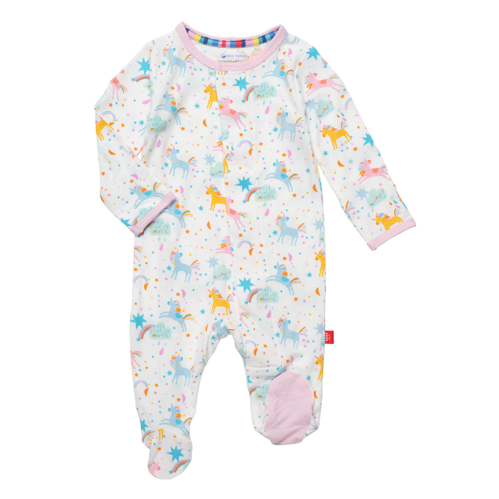 Magnetic Me Girls Infants Footie Sleeper Sleepwear Nightwear Unicorns Rainbows Stars The Plaid Giraffe Childrens Boutique