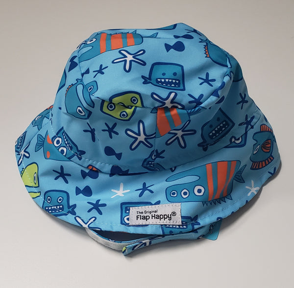 Flap Happy Boys Infants Toddlers Bucket Hat Fish The Plaid Giraffe Childrens Boutique