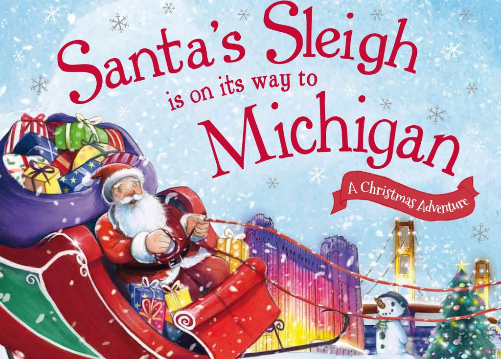 Sourcebooks Books Picture Book Michigan Santa Christmas Holiday The Plaid Giraffe Childrens Boutique