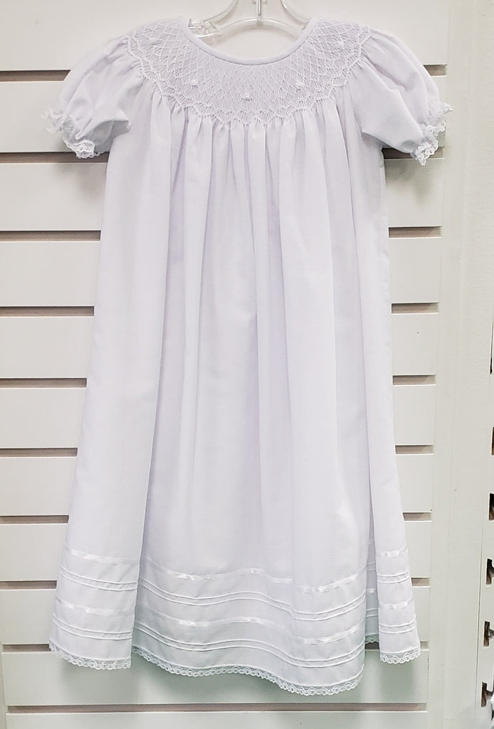 Will' Beth Girls Infants Christening Dress Smocking Gown The Plaid Giraffe Childrens Boutique