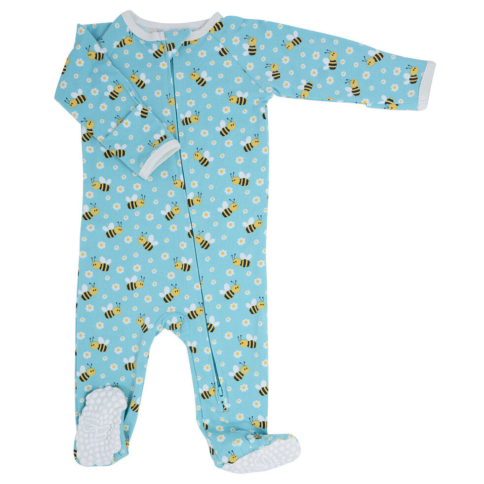 Sweet Bamboo Girls Boys Unisex Footie Sleeper Sleepwear Nightwear Honeybees The Plaid Giraffe Childrens Boutique