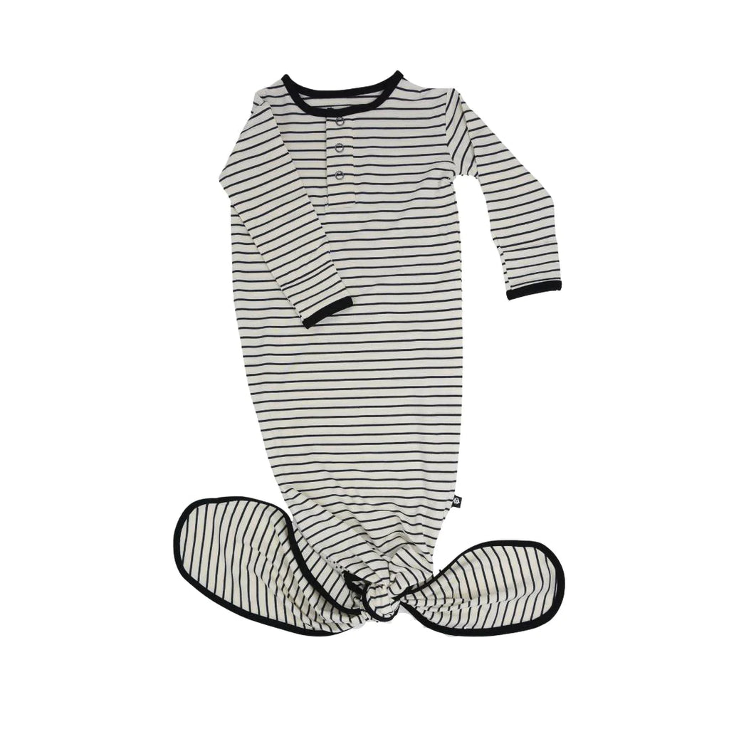Sweet Bamboo Girls Boys Infants Knotted Gown Stripes The Plaid Giraffe Childrens Boutique
