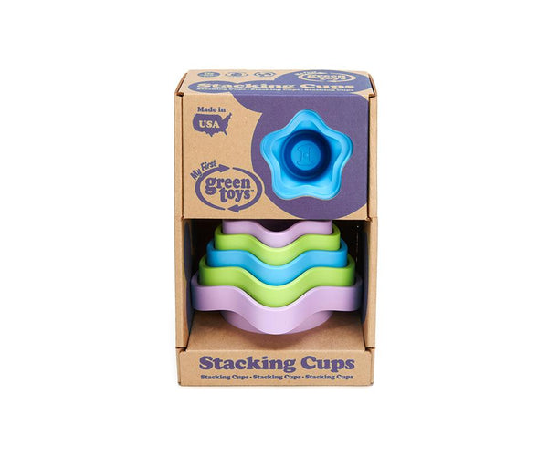 Green Toys Toys Pretend Toddlers Kids 100% Recycled Plastic Stacking Cups Infants The Plaid Giraffe Childrens Boutique