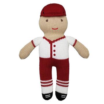 Zubels Boys Girls Infants Toddlers Toys Baseball Player Doll Knit The Plaid Giraffe Childrens Boutique